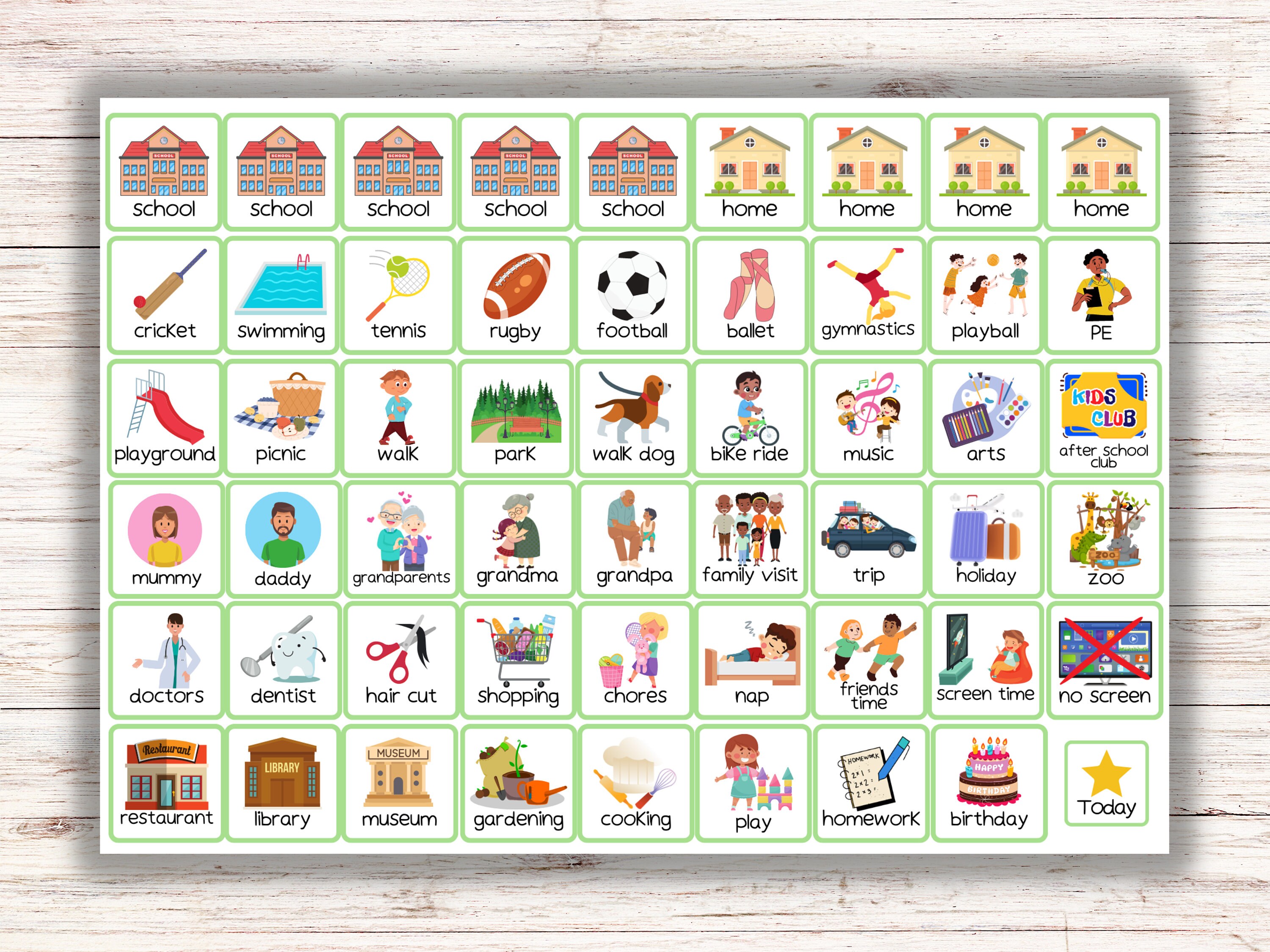 Sen Routine Ideas CHILDREN'S WEEKLY PLANNER // Visual Weekly Planner for Kids | Daily ...