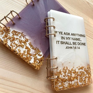 Resin Notebook Personalized Notebook Custom Refillable Notebook
