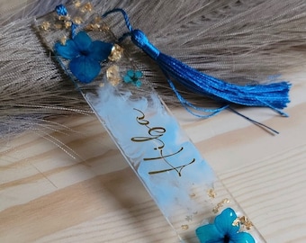 Personalized Resin Bookmark Floral Bookmark Pressed Flower Bookmark