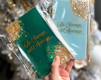 Resin Notebook, Personalized Notebook, Custom Refillable Notebook, A6 Notebook