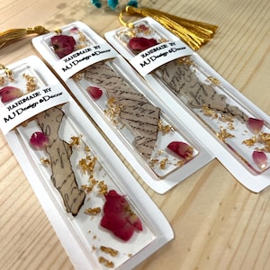 Personalized Resin Bookmark Vintage Bookmark Resin Bookmark Floral Bookmark Custom Bookmark imagem 9