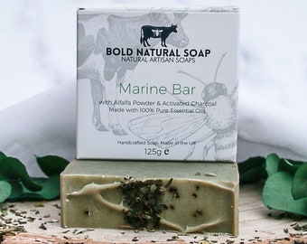 Grass Fed Tallow Soap | Tallow Soap | Tallow Soap UK | Man Soap | Shaving | Natural Soap | Face Soap | Bar Soap | Organic Tallow Soap MARINE