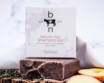Apple Cider Shampoo Bar, Organic ACV, Natural Shampoo, Herbal Hair Bar, Clarifying Shampoo Bar, Cleansing Shampoo Bar, Moisturizing Shampoo