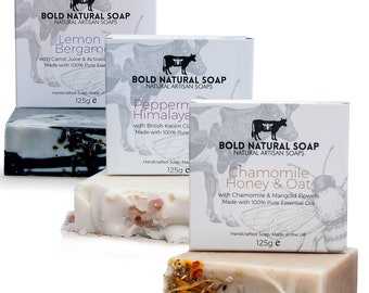 Soap Set | 3 Soap bars | Soap Bundle | Tallow | Tallow Soap | Natural Soap | Face & Body Soap | soap gift set | Shower bars | Gift