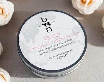Argan Rose Tallow Face Butter: All-Natural Nourishing Skincare