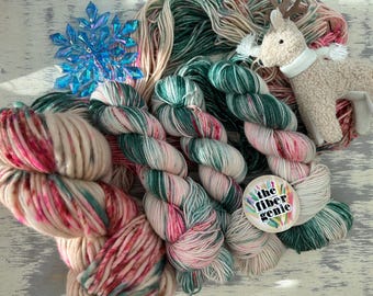Christmas wishbook - Holiday 2024 handdyed yarn - dyed to order  - available all year CHOOSE YOUR BASE