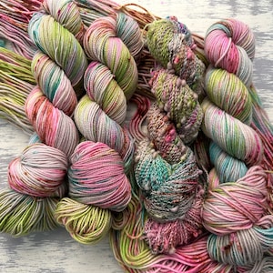 Hazy Shades- handdyed yarn -l- dyed to order if not in stock - limited edition CHOOSE YOUR BASE