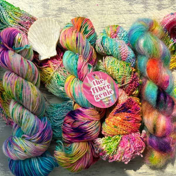 Jelly Fish hand dyed yarn - limited edition CHOOSE YOUR BASE