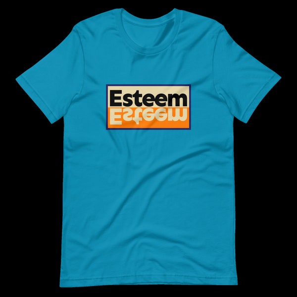 T-shirt SELF ESTIME - Modèle Doux Bleu Gris, Message Positif - Taille S, Wound Up