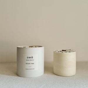Refill candle set. Scented candle with refill - handmade, sustainable & environmentally friendly | Fragrance: Black tea