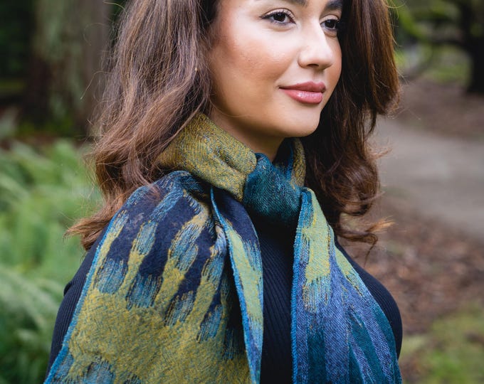 100% Pure BOILED MERINO WOOL Reversible Neck Scarf  in Classic Bright Colors