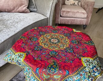 Termeh Tablecloth 94x94 cm, Handwoven Velvet Fabric