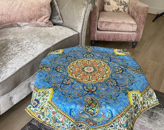 Termeh Tablecloth 94x94 cm, Handwoven Velvet Fabric
