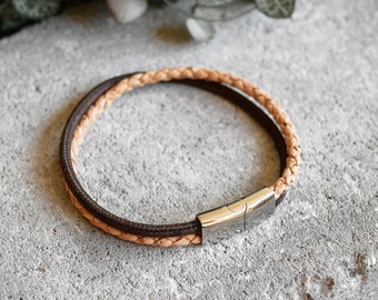 Vegan Cork Bracelet - wrist band vegan/ handmade / armband