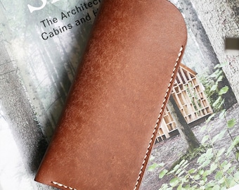 Leather glasses case, sunglasses sleeve