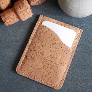 Tarjetero vegano, cartera de corcho