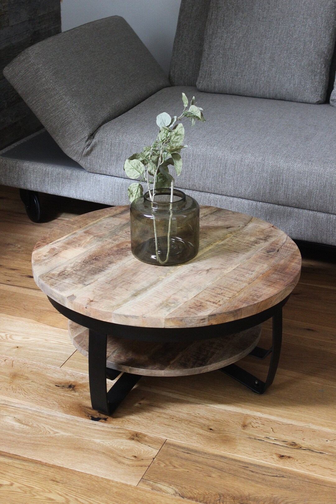 Industrial Side Table Mango Wood / Living Room Table / Coffee Etsy