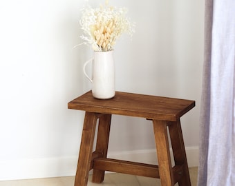 Small wooden bench / stool / natural wood stool/footstool