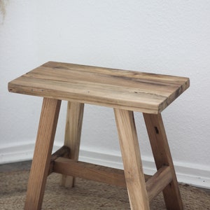 Small wooden bench / stool / footstool image 6