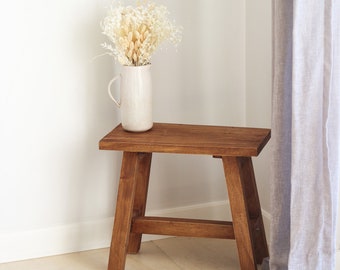 Small wooden bench / stool / natural wood stool / footstool