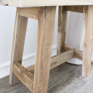 Small wooden bench / stool / footstool image 9