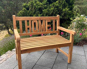Tuinbank Home/ Mahoniehouten tuinbank/ Houten bank voor 2 personen