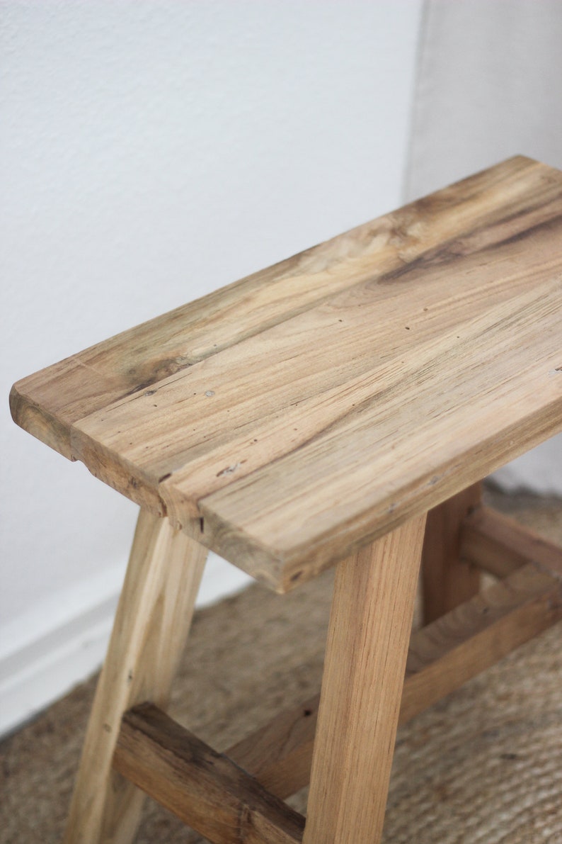 Small wooden bench / stool / footstool image 2