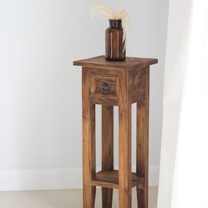 Wooden side table/small furniture with drawer/plant table/