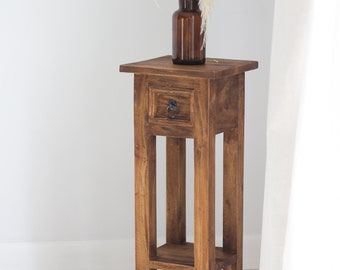 Beistelltisch Holz/ Kleinmöbel mit Schublade/ Pflanzentisch /