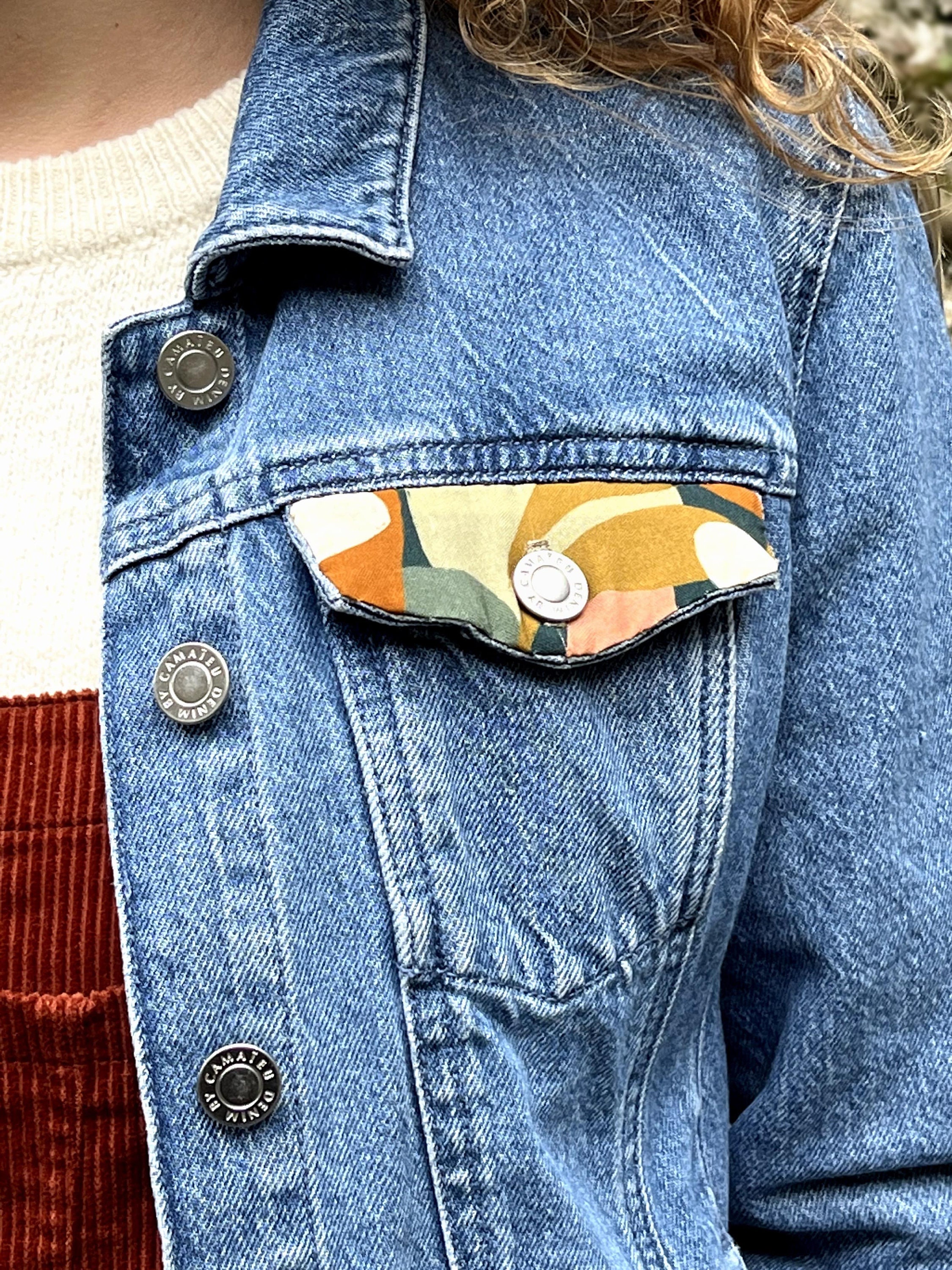 セザンヌ オーガニックコットン 刺繍 パッチワーク柄 ジャケット 受注製作》パッチワークブランケット - PATIKA-ethnic style-
