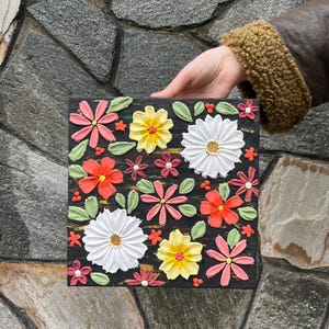 Arte floreale con texture, pittura floreale con texture, arte floreale 3D, pittura floreale con texture, pittura floreale, arte con texture, pittura floreale con texture