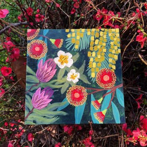 Arte floreale con texture, pittura floreale con texture, arte floreale 3D, pittura floreale con texture, pittura floreale, arte dell&#39;ibisco, arte floreale australiana