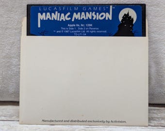 Maniac Mansion (Apple II, 1987) Vintage Computer Game Only Free Returns