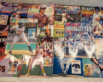 Lot of 10 Beckett Baseball Card Monthly Magazine, + 90s & 80s