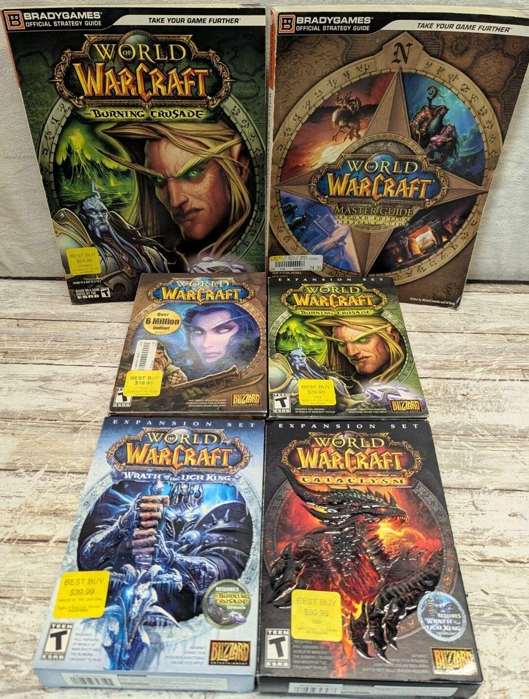A Complete Set World of Warcraft Bundle Expansion Set Lot of 4 Window Mac PC Games and ...