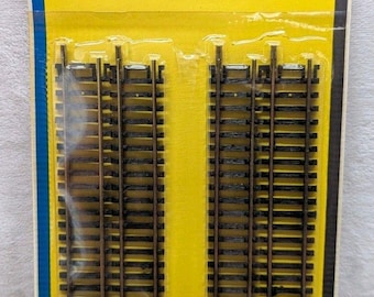 HO TRAINS- VINTAGe AHM 25404:119- 4 SECTIONs BRASs STRAIGHt TRACk  NEw