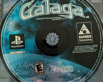 Galaga Destination Earth (Sony PlayStation 1 PS1, 2000) Tested No Book