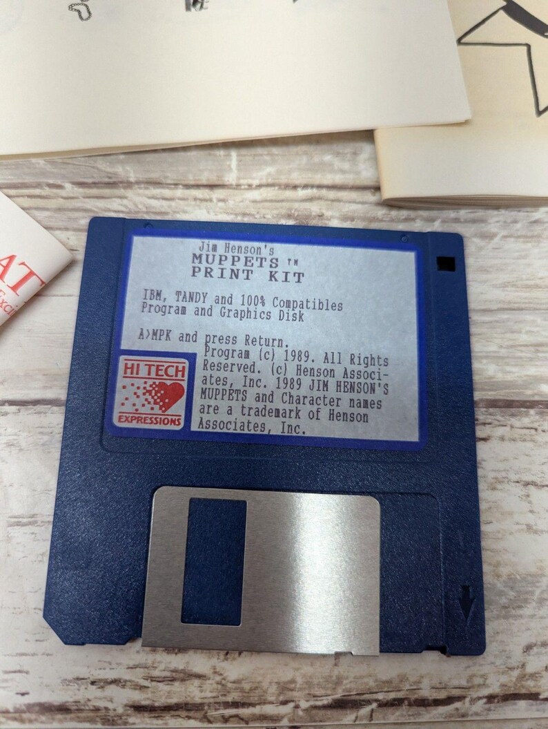 Jim Henson's Muppet Print Kit, Commodore 64 / 128, IBM, Tandy, Disk, Hi ...
