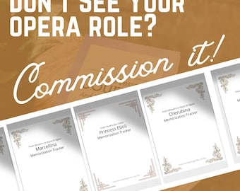 Opera Character Role Study Tracker Commission