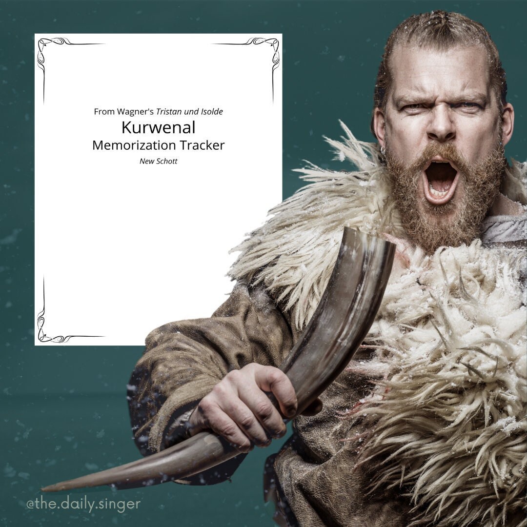 Kurwenal Opera Role Study Guide Memorization Tracker from Wagner's Tristan und Isolde Acts Scenes learning planner