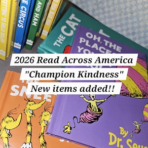 2026 Read Across America Dr.Seussness Wearable Items "Champion Kindness"- Earrings, Badge Reels, Pens and more! All things Seussical!