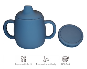 2 in 1 drinking cup made of silicone (BPA Free)