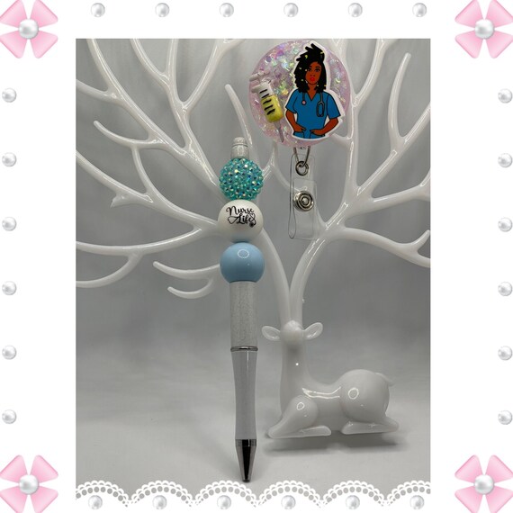 Medical ID Badge Reel and Pen Set Responsible Nurse 