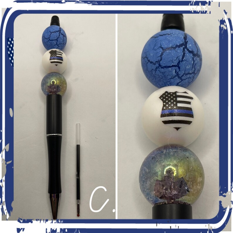 Blue Line Ink Pens With 1 Refill Etsy
