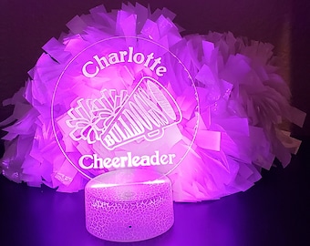 Luce di allegria a LED, Luce LED personalizzata, Luce LED sportiva, Regalo sportivo, Regalo personalizzabile, Luce notturna che cambia colore, Regalo di allegria, Regalo di squadra