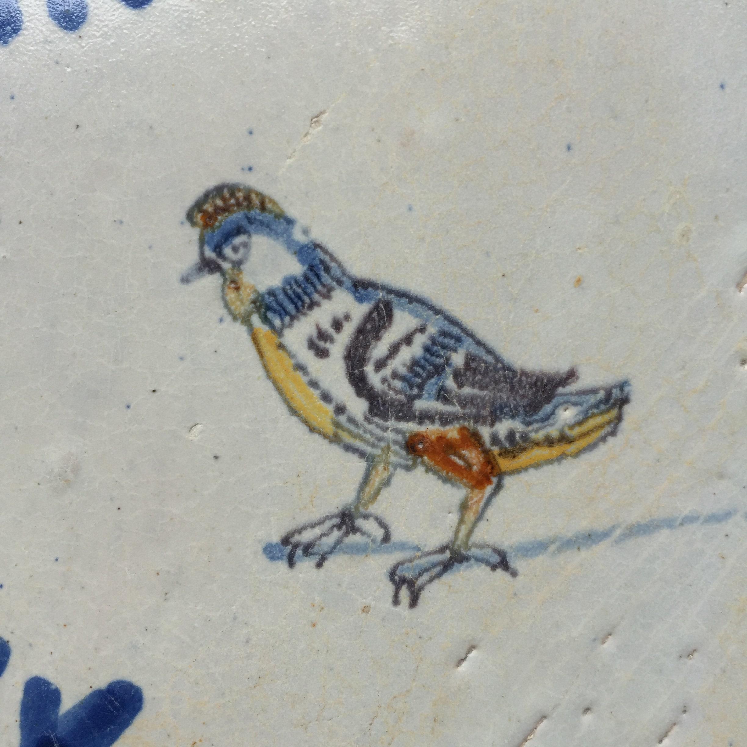 1700年代　オランダ　デルフトタイル　鳥 鶏が描かれた 17 世紀のオランダのデルフト タイル - Etsy 日本