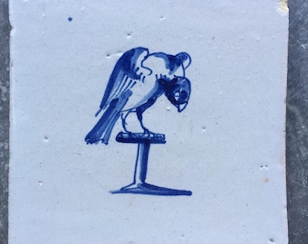 アンティークデルフトタイル – 多色鳥、1625年オランダ - Etsy 日本