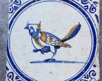 オランダの装飾用アンティーク タイル 17 世紀ハーレム - ヴローゲ