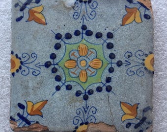 オランダの装飾用アンティーク タイル 17 世紀ハーレム - ヴローゲ