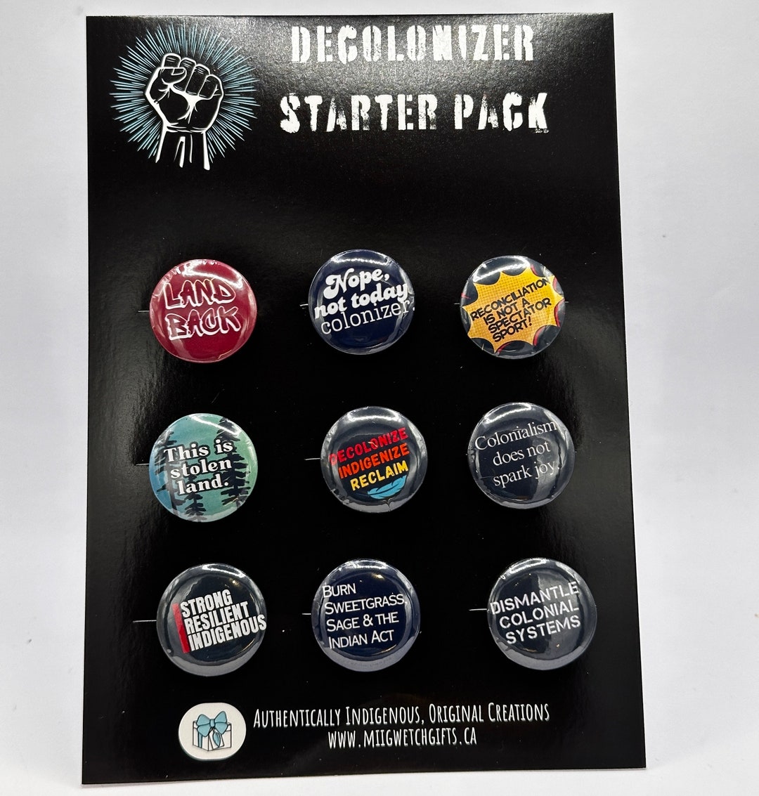 Decolonizer Starter Pack - Indigenous Activist and Ally Buttons - Set ...